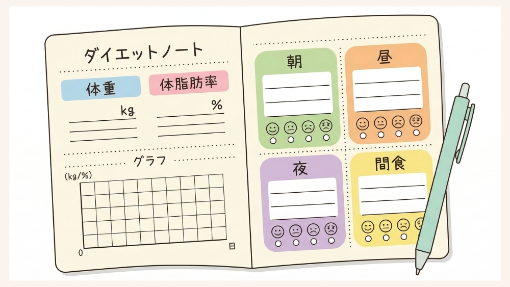 レコーディングダイエット：ノートに手書きするメリット